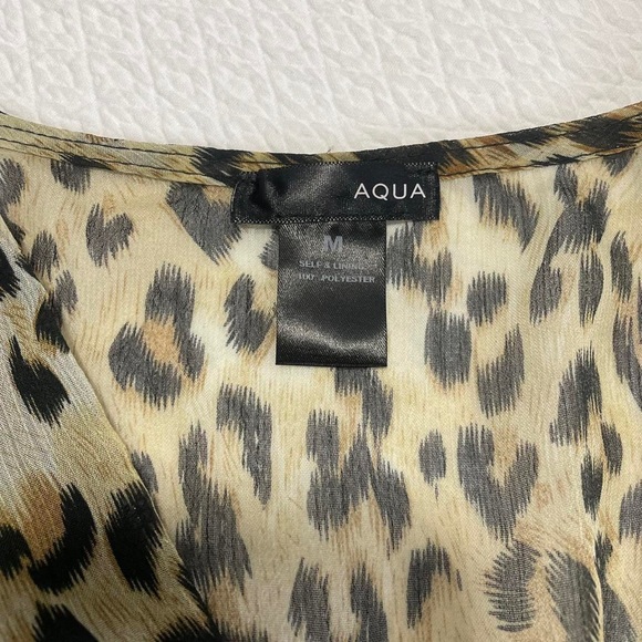 Bloomingdale’s “Aqua” Cheetah-Print Blouse - Picture 3 of 4